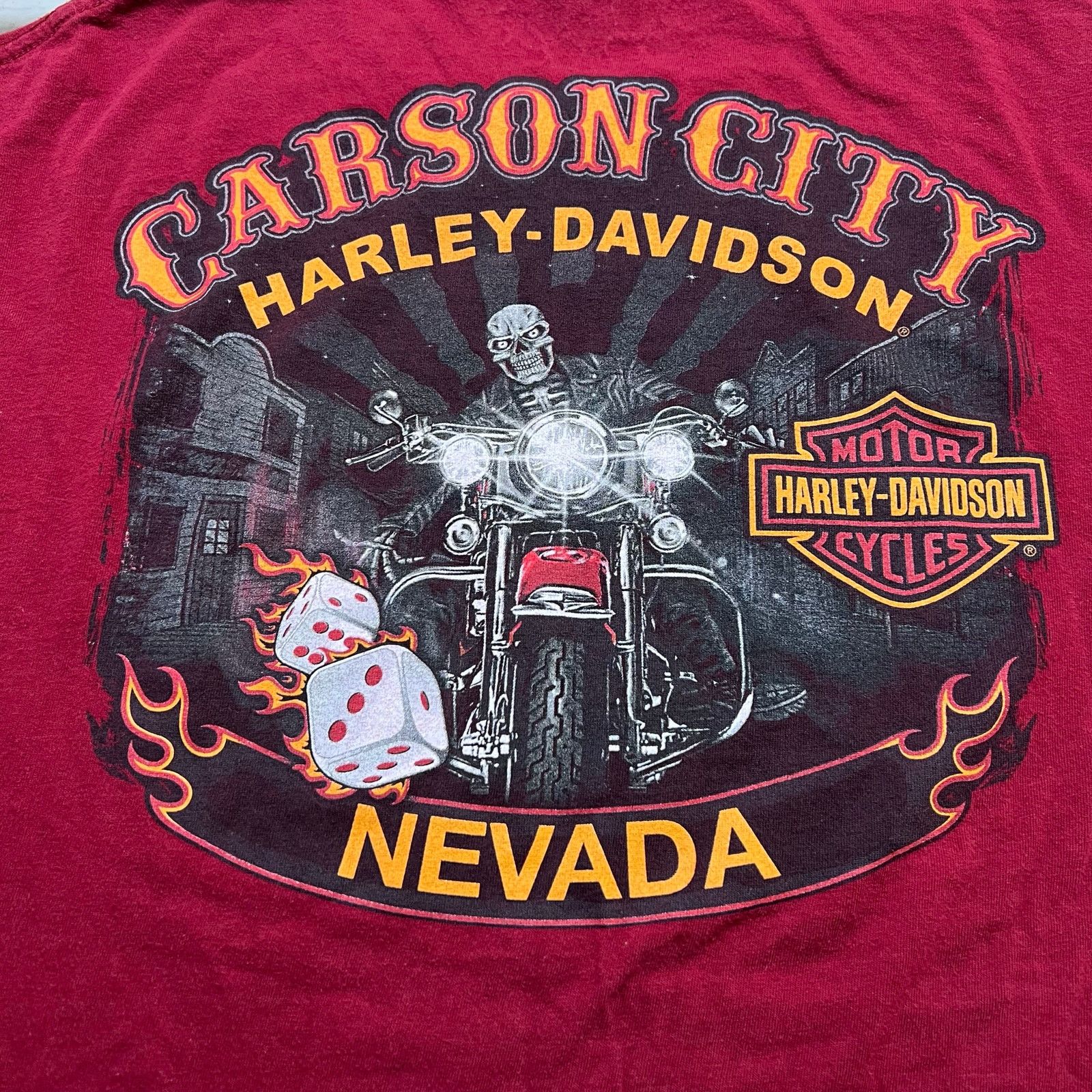 Harley Davidson Vintage Harley-Davidson Carson City Nevada Red T-Shirt Sz XL Size US XL / EU 56 / 4 - 5 Thumbnail