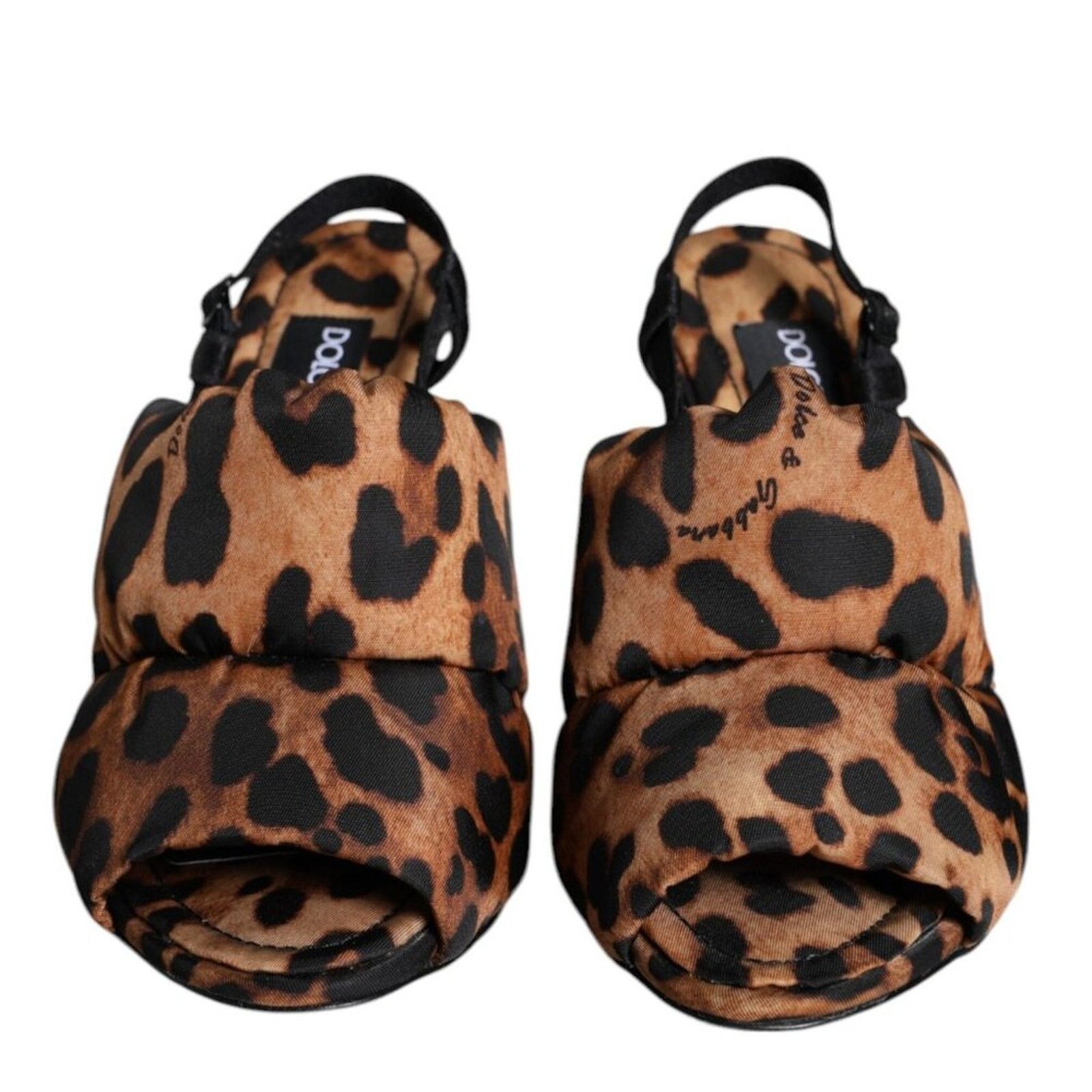 Dolce & Gabbana Dolce & Gabbana Keira Brown Leopard Puffy Slingback Heels Size US 9.5 / IT 39.5 - 2 Thumbnail