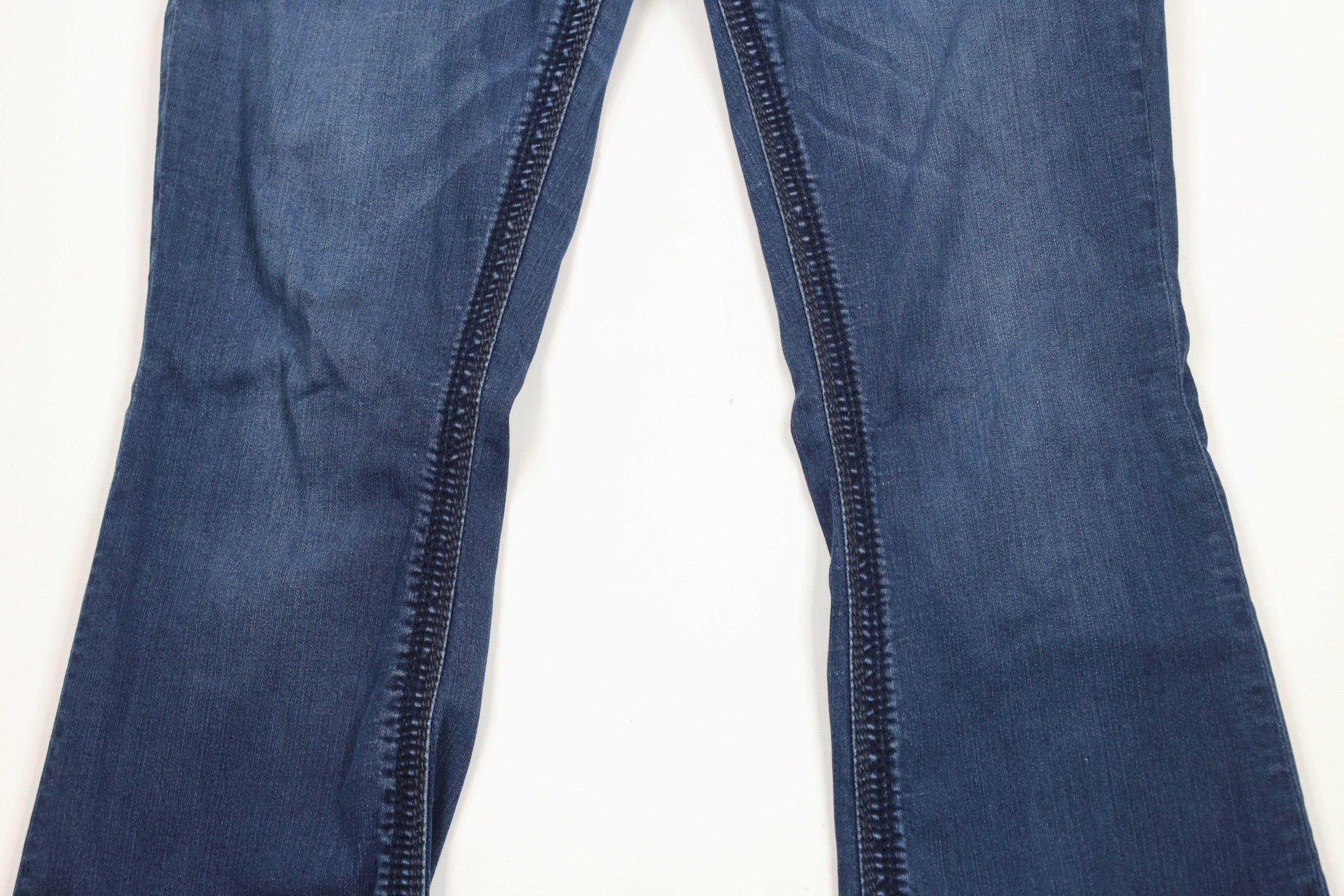 7 For All Mankind × Vintage Seven 7 For All Mankind Thick Stitch Flared Bootcut Jeans Size 34" / US 12 / IT 48 - 3 Thumbnail