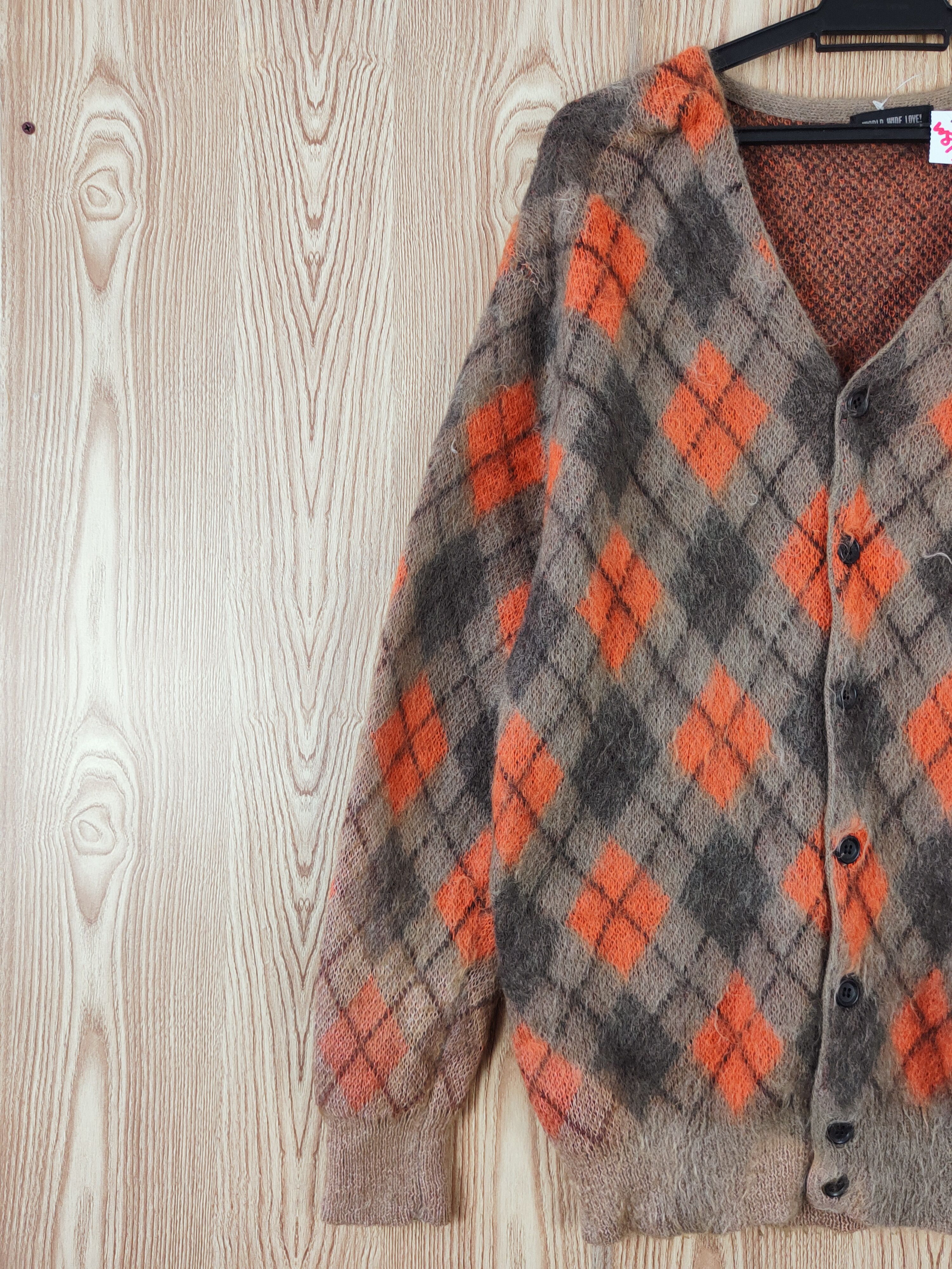 Japanese Brand World Wide Love! Brown Knitwear Cardigan #W819 Size M / US 6-8 / IT 42-44 - 3 Thumbnail