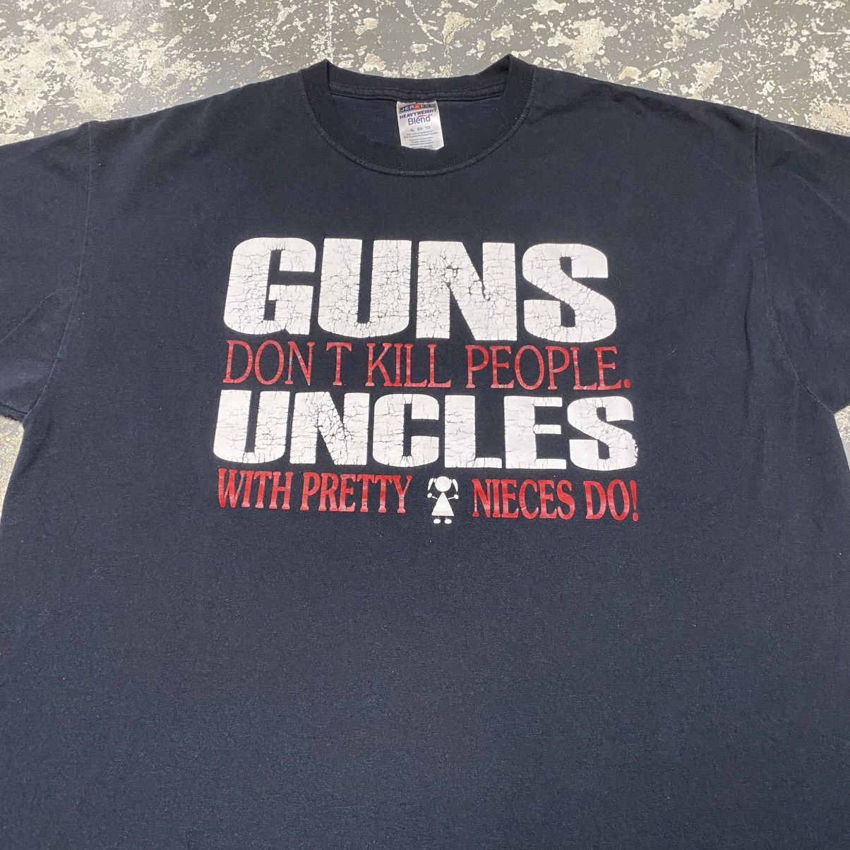 Japanese Brand × Vintage Vintage Guns Don’t Kill People Uncles With Pretty Nieces Do Size US XL / EU 56 / 4 - 8 Thumbnail
