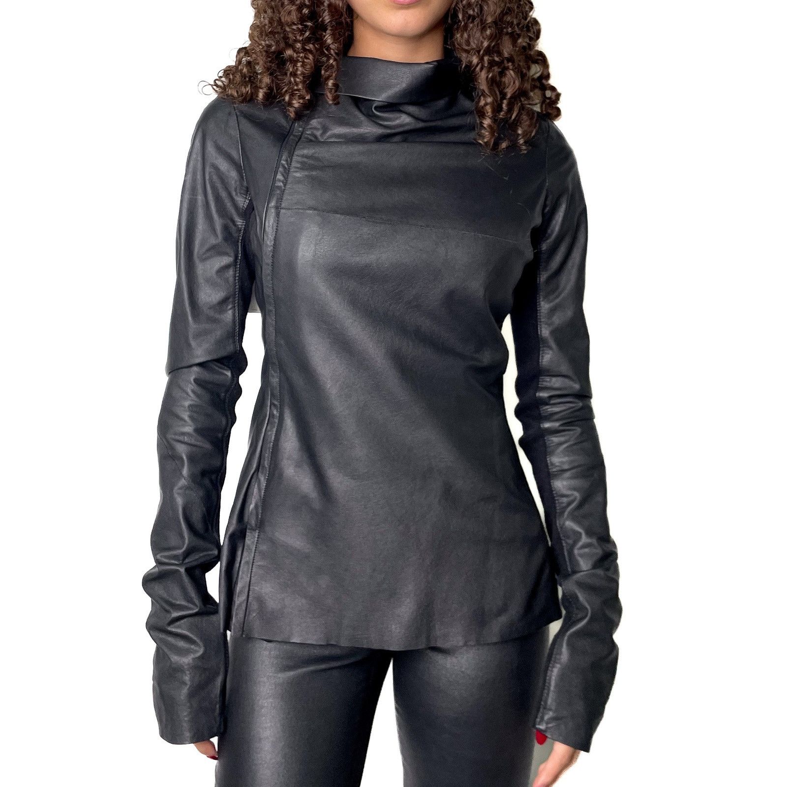 Rick Owens Leather Shirt Size M / US 6-8 / IT 42-44 - 2 Thumbnail