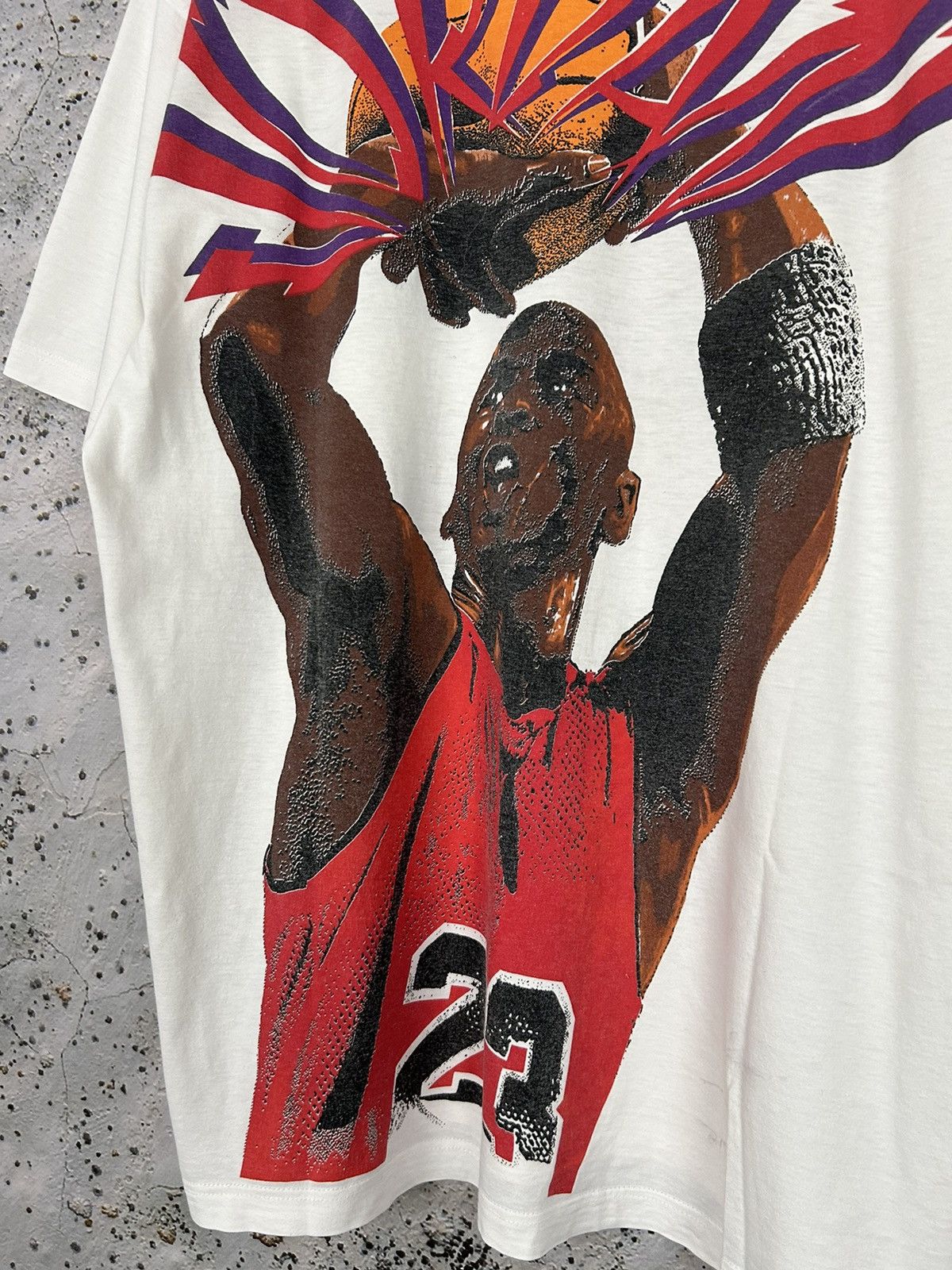 Jordan Brand Vintage Nike Grey Tag Jordan NBA Ultra Rare 90s Graphic Tee Size US M / EU 48-50 / 2 - 5 Thumbnail