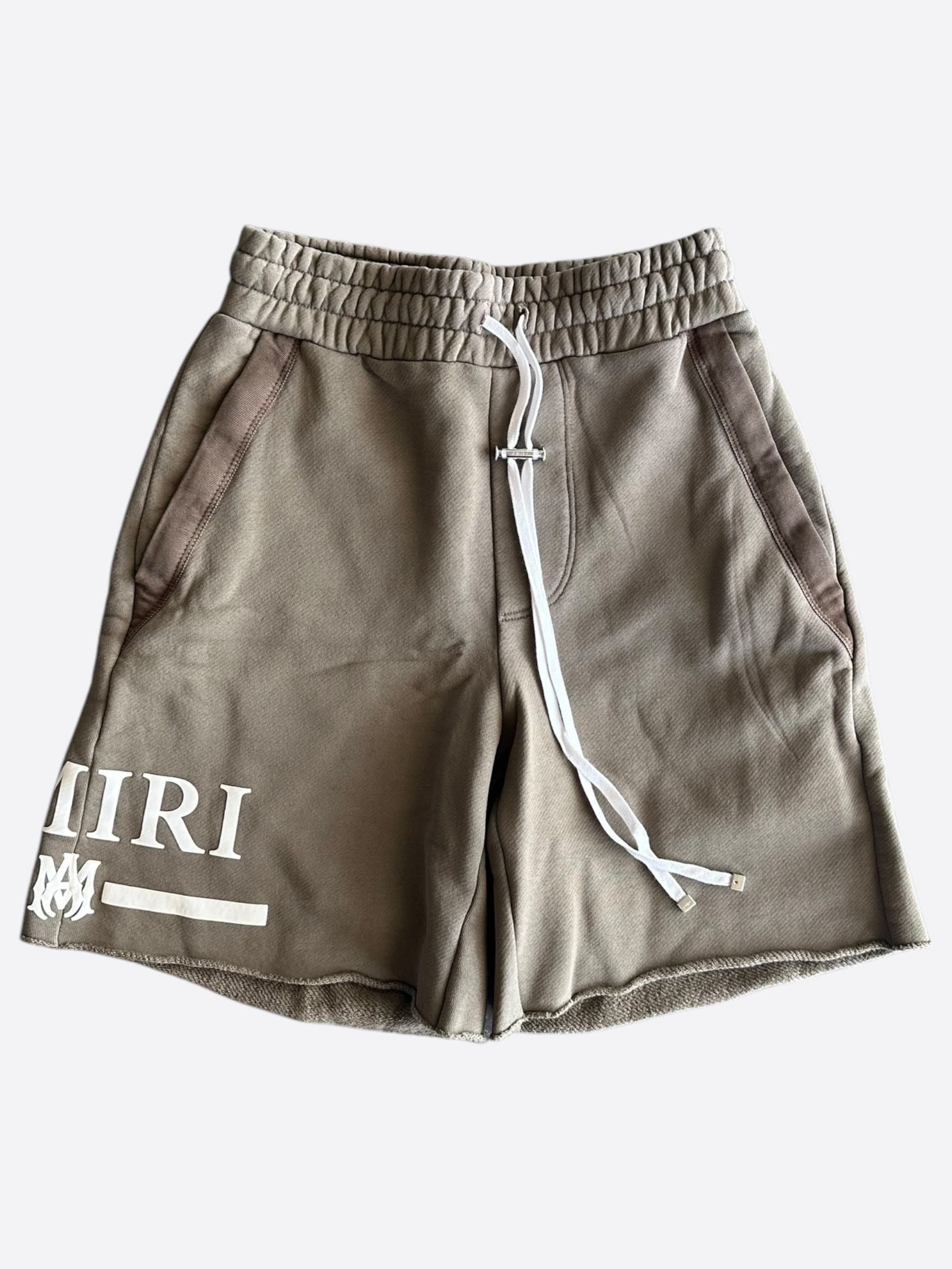 Amiri Amiri Brown & White MA Bar Logo Shorts Size US 40 / EU 56 - 1 Thumbnail