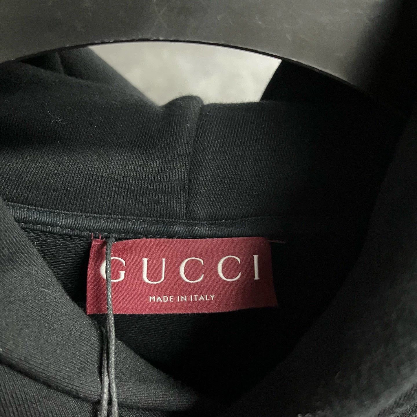 Gucci gucci black logo hoodie long sleeve sweatshirt Size US XL / EU 56 / 4 - 2 Thumbnail