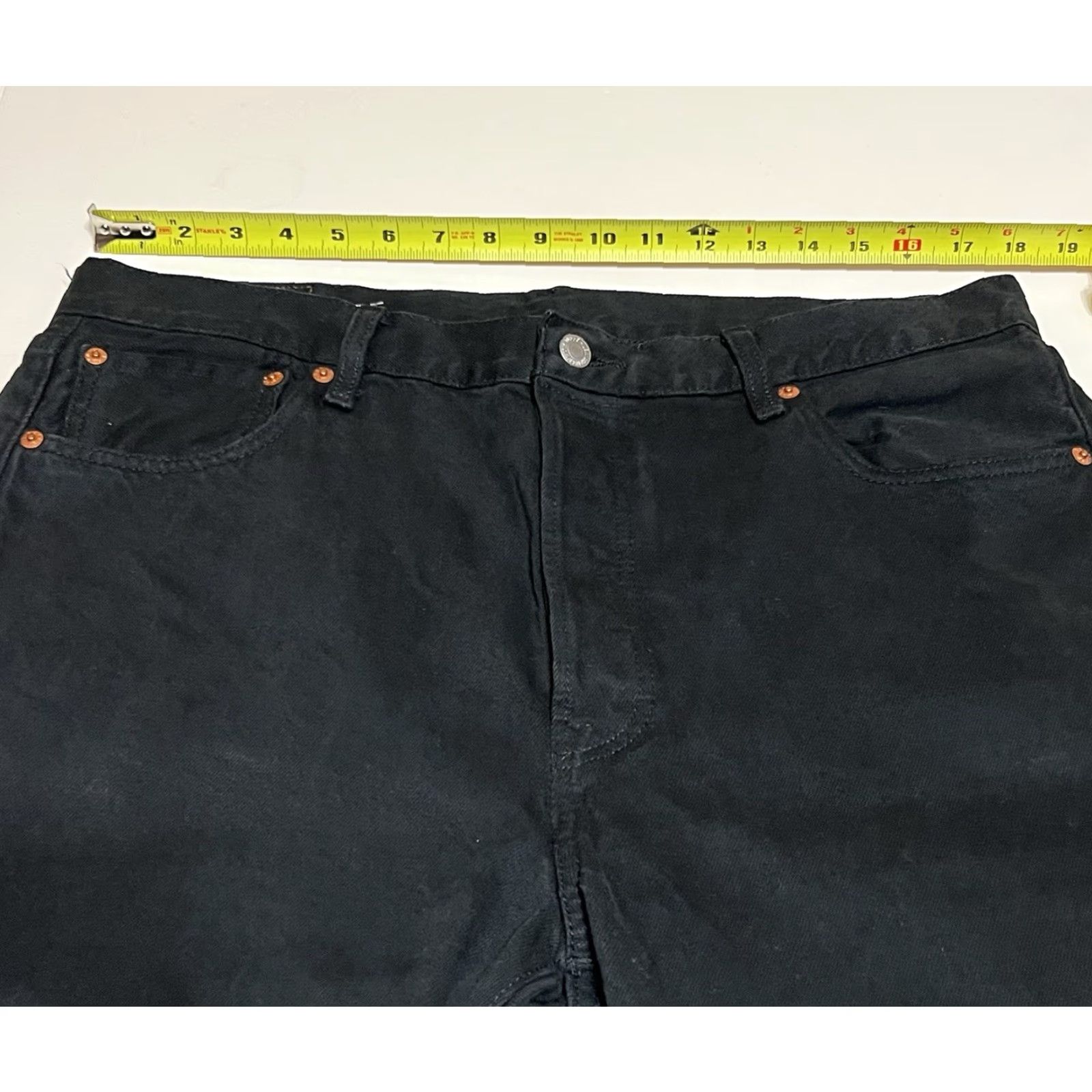 Levi's Levi's 501 Jeans Mens 36x36 Black Regular Button Fly Denim Big E City Classic Modern Vintage 5-Pocket Size US 36 / EU 52 - 3 Thumbnail