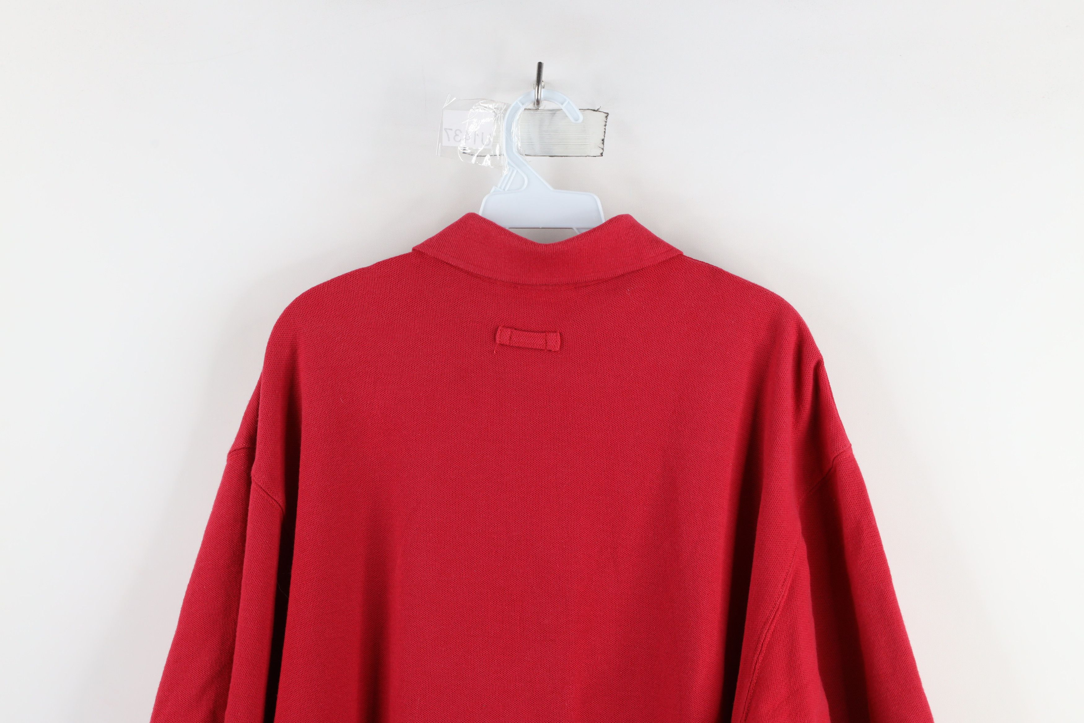 Columbia × Vintage Vintage 90s Columbia Spell Out Heavyweight Polo Shirt Red Size US M / EU 48-50 / 2 - 8 Thumbnail