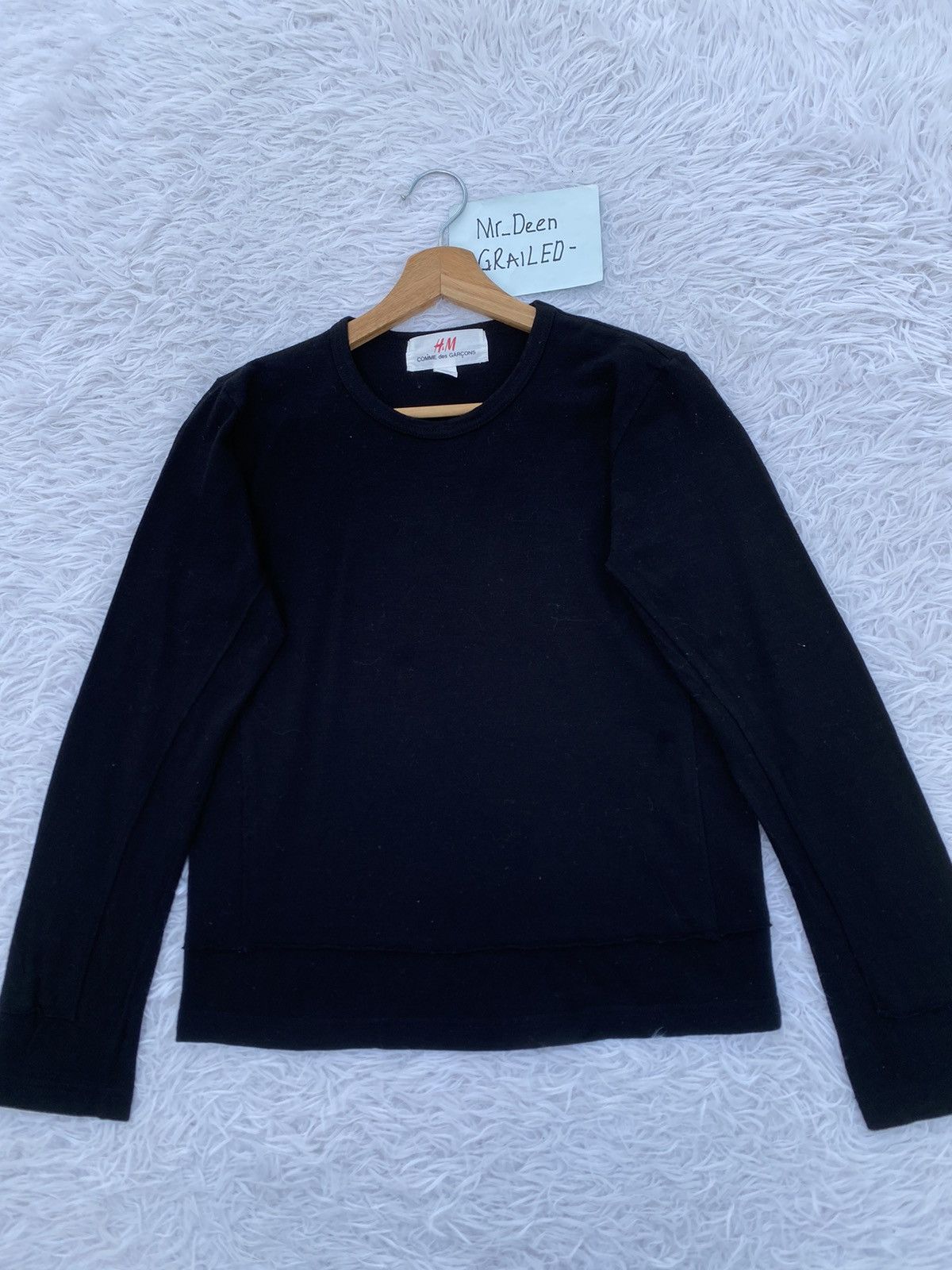 Comme des Garcons × H&M Rare H&M x Comme Des Gracons Wool Longsleeve Tshirt Size US S / EU 44-46 / 1 - 7 Thumbnail