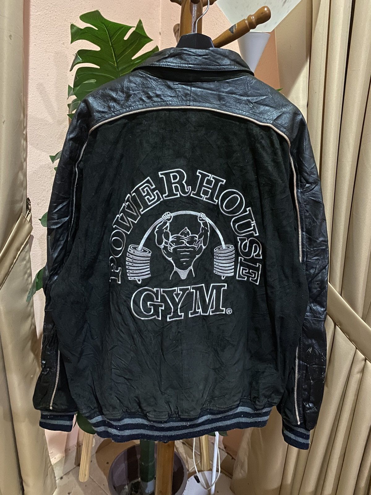 Leather Powerhouse Gym Leather Varsity Jacket Iconic Bodybuilding Size US XL / EU 56 / 4 - 7 Thumbnail