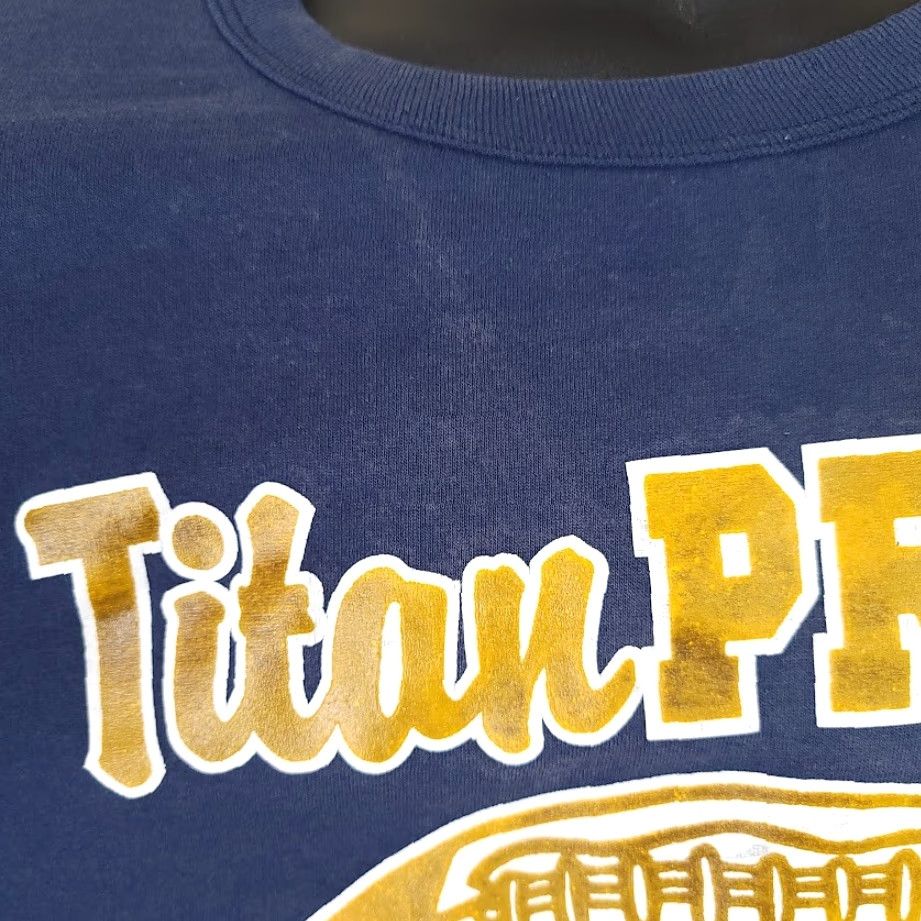 Russell Athletic VINTAGE Titan Pride Football Camp T Shirt Mens 2XL Blue 90s Made In USA Russell Athletic Mannschaft Size US XXL / EU 58 / 5 - 4 Thumbnail