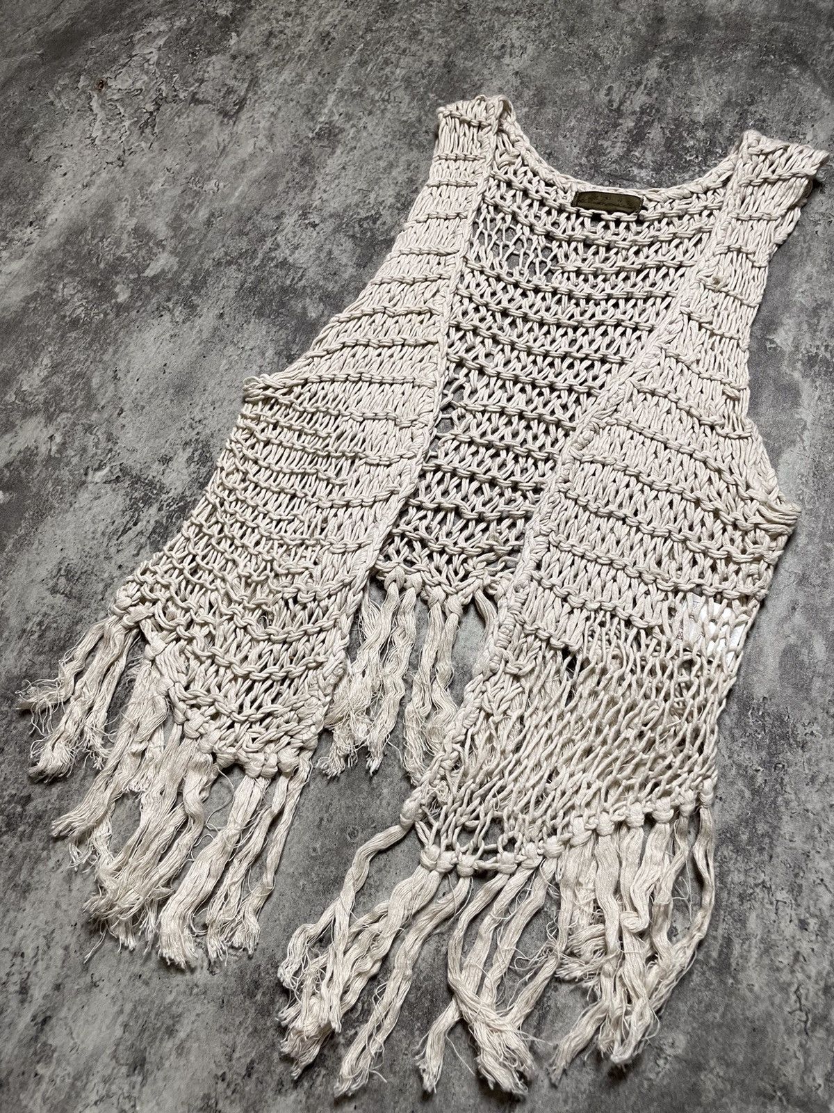 If Six Was Nine × KMRii × Le Grande Bleu (L.G.B.) 00s GOA Fish Net Knit Vest ifsixwasnine lgb kmrii style Size US S / EU 44-46 / 1 - 7 Thumbnail