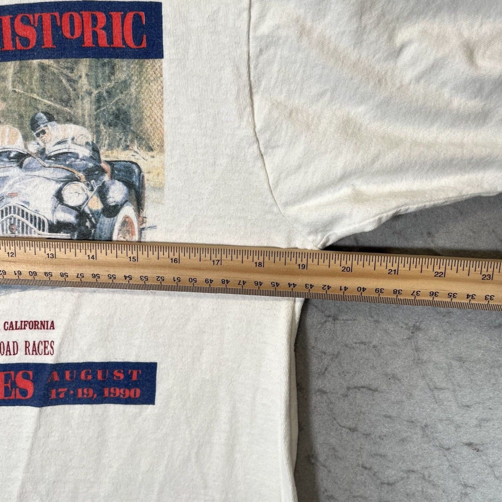 Fruit Of The Loom VINTAGE 1990 Monterey Historics Races T Shirt Adult Large White Laguna Seca Mens Size US L / EU 52-54 / 3 - 2 Thumbnail