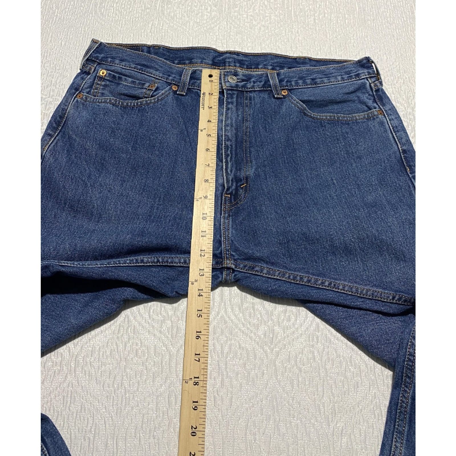 Levi's Levi's 505 Jeans Mens 38x32 Blue Relaxed Fit Straight Leg Denim Pants Classic Jeans 5-Pocket Denim Levi's 505 Comfort Fit Mens Belt Loop Patch Size US 38 / EU 54 - 7 Thumbnail