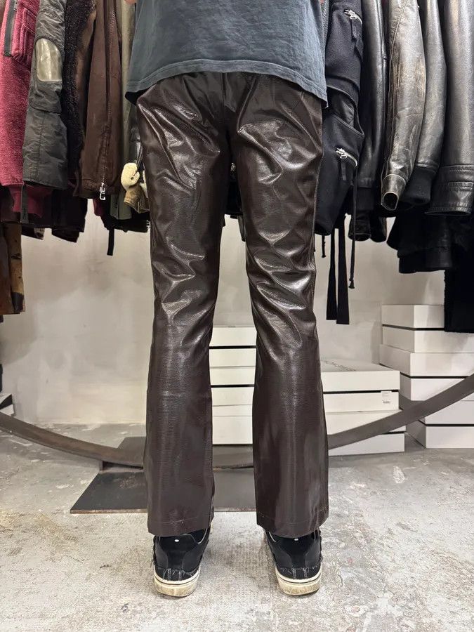 Designer × Moschino × Vintage 2000s Moschino Brown Snake Effect Pants Size US 28 / EU 44 - 4 Thumbnail