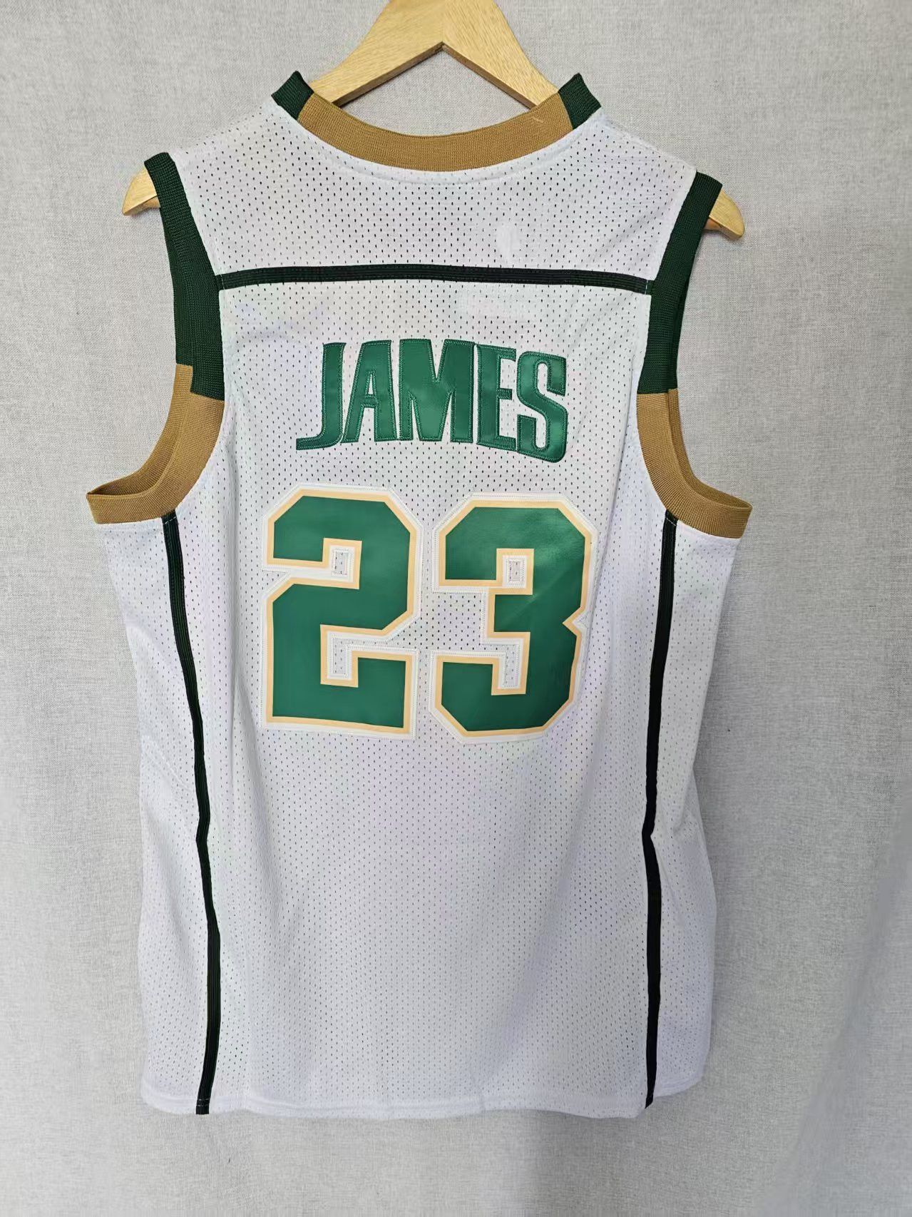 NBA High School #23 LeBron James Jersey White Size US M / EU 48-50 / 2 - 2 Thumbnail