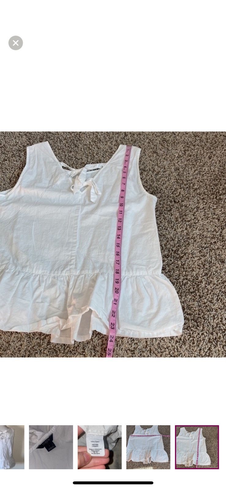 J.Crew J. Crew small bow back white peplum blouse Size S / US 4 / IT 40 - 6 Thumbnail
