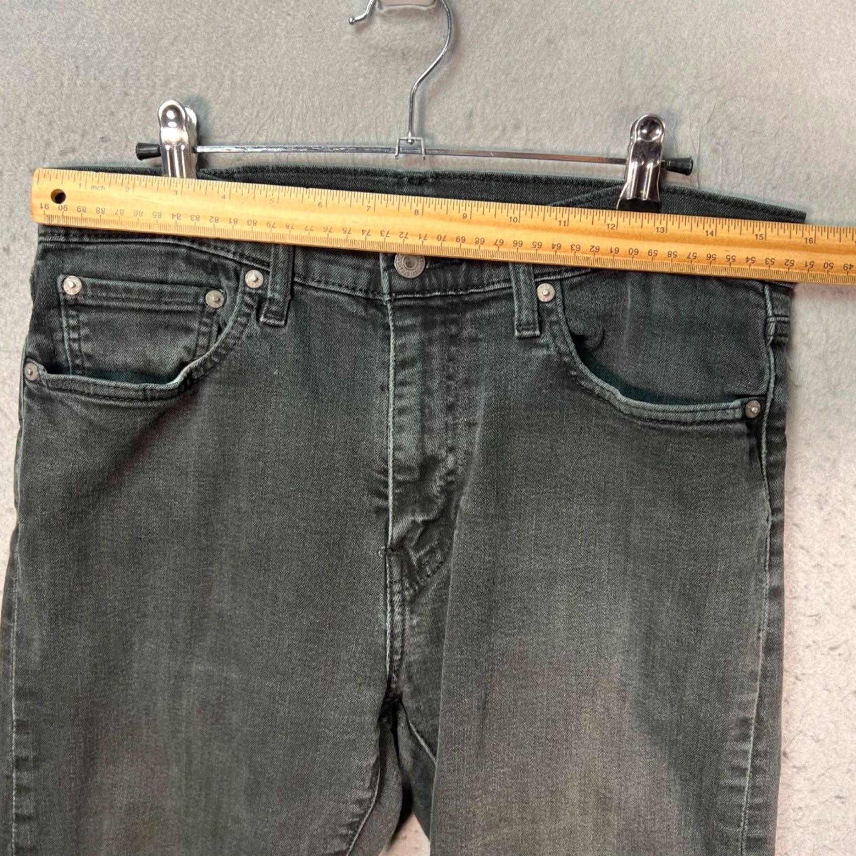 Levi's Levis 512 Mens 32 x 31 Skinny Fit Stretch Jeans Black Denim Regular Size Levi's 500 Series Men Jeans Slim Style Size US 32 / EU 48 - 6 Thumbnail