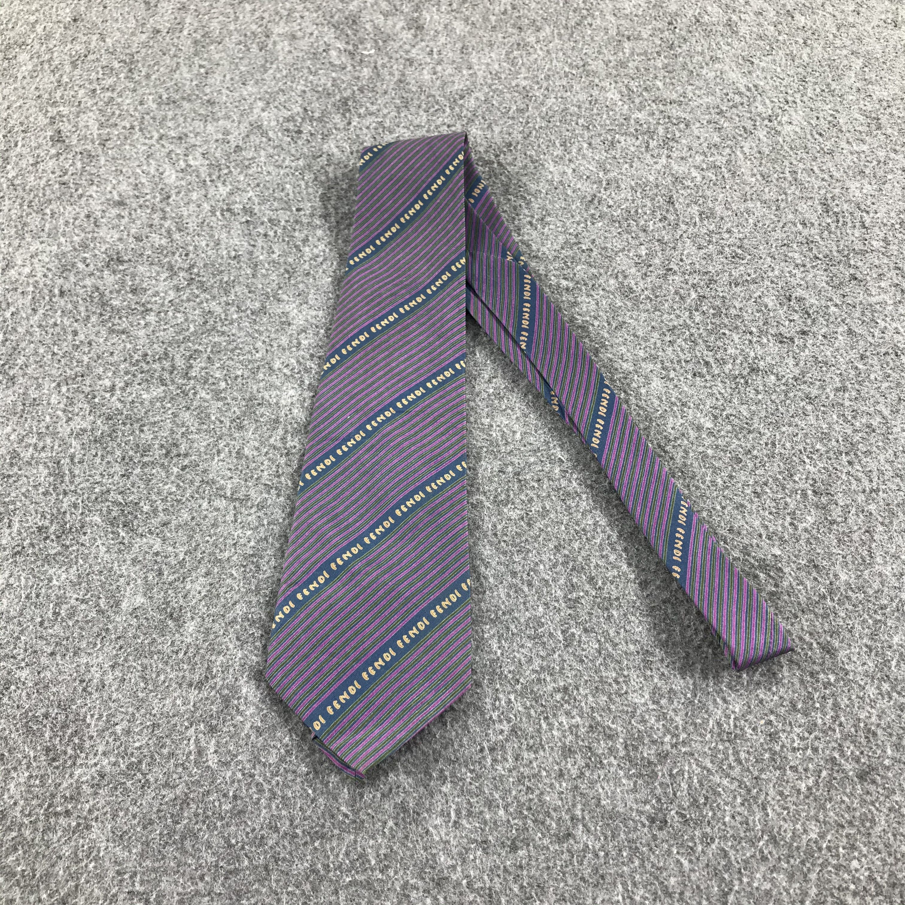 Fendi Vintage Fendi Roma Silk Neck Ties T36 Size ONE SIZE - 1 Thumbnail