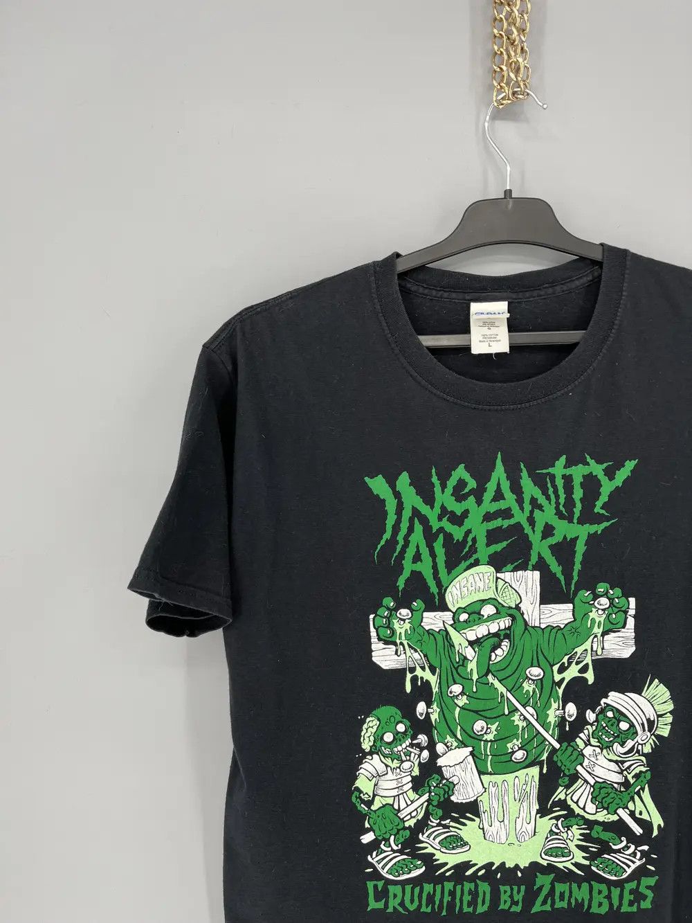 Band Tees × Vintage Vintage 00s Insanity Alert Metal Band Grunge Faded Double Size US L / EU 52-54 / 3 - 4 Thumbnail