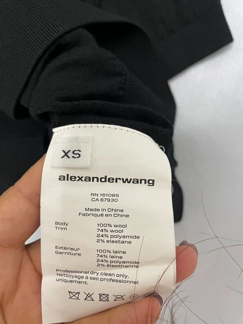 Alexander Wang Alexander Wang Black Knit Short Sleeve Top- Size XS / US 0-2 / IT 36-38 - 2 Thumbnail