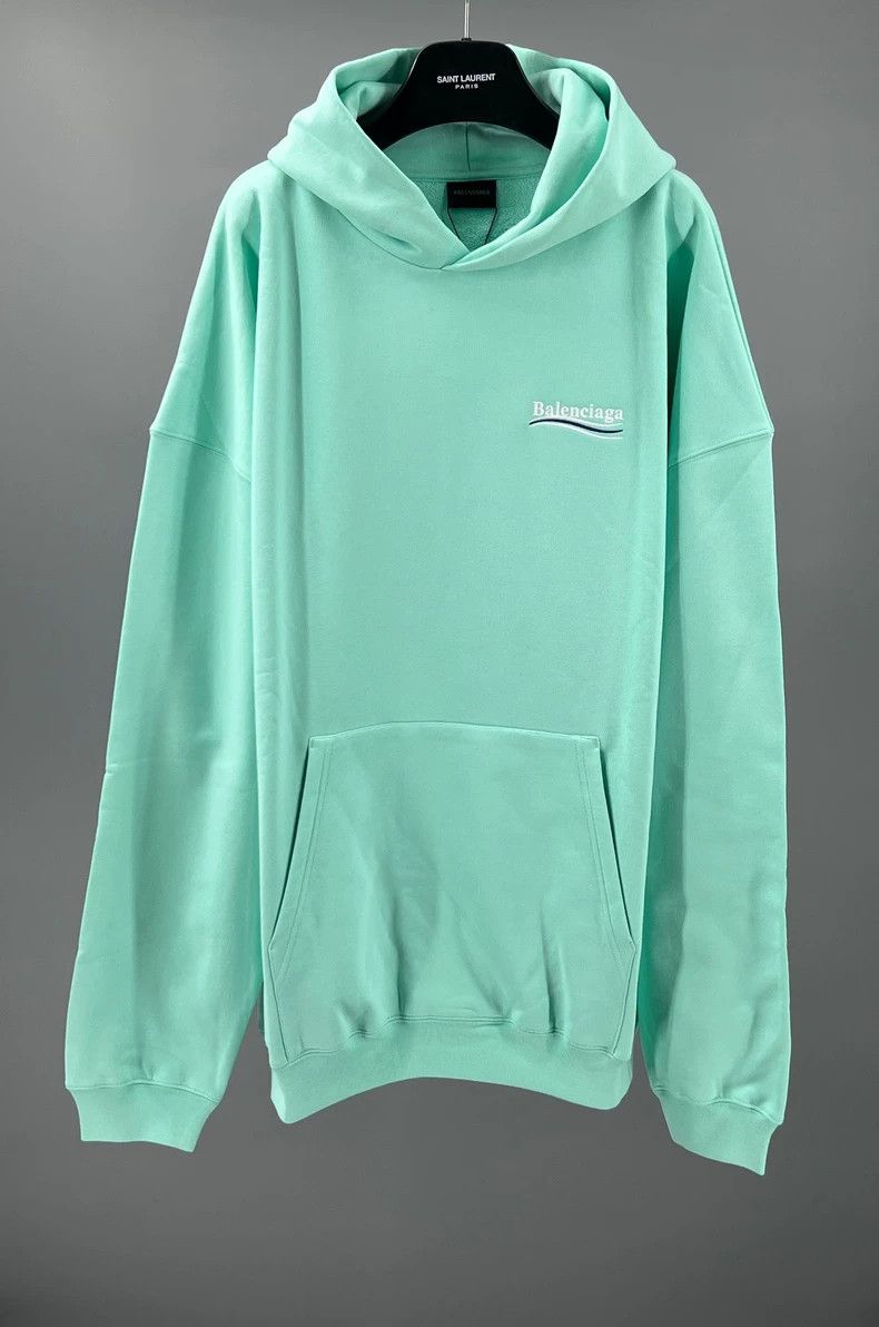Balenciaga Balenciaga Men's Green Cotton Hoodie - dmc Size US S / EU 44-46 / 1 - 1 Thumbnail
