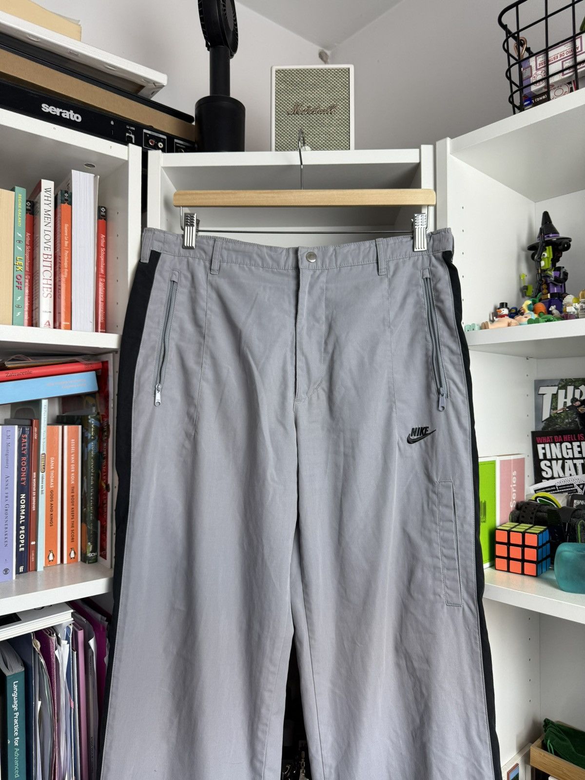 Nike × Vintage VIntage y2k Nike wide leg baggy fit parachute trackpants M Size US 32 / EU 48 - 3 Thumbnail
