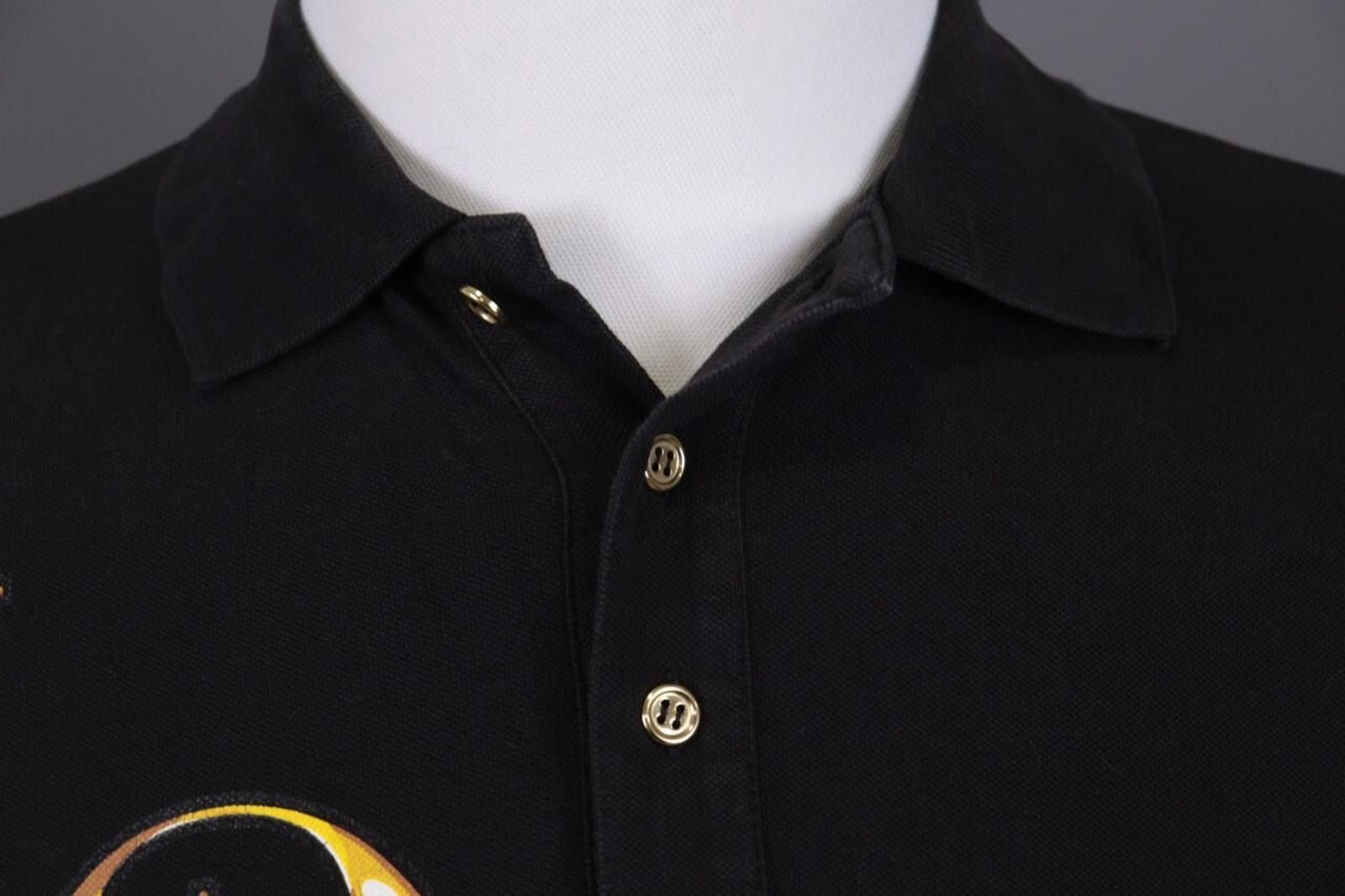 Moschino Love Moschino Black Big Gold Logo Polo Shirt Size M Size US L / EU 52-54 / 3 - 7 Thumbnail