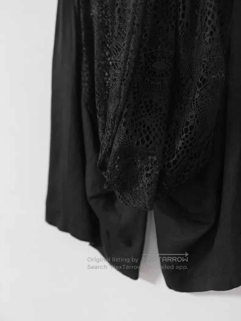 Yohji Yamamoto Yohji Yamamoto Size 2 Pleated crotch paneled lace lace wide Size 32" / US 10 / IT 46 - 4 Thumbnail