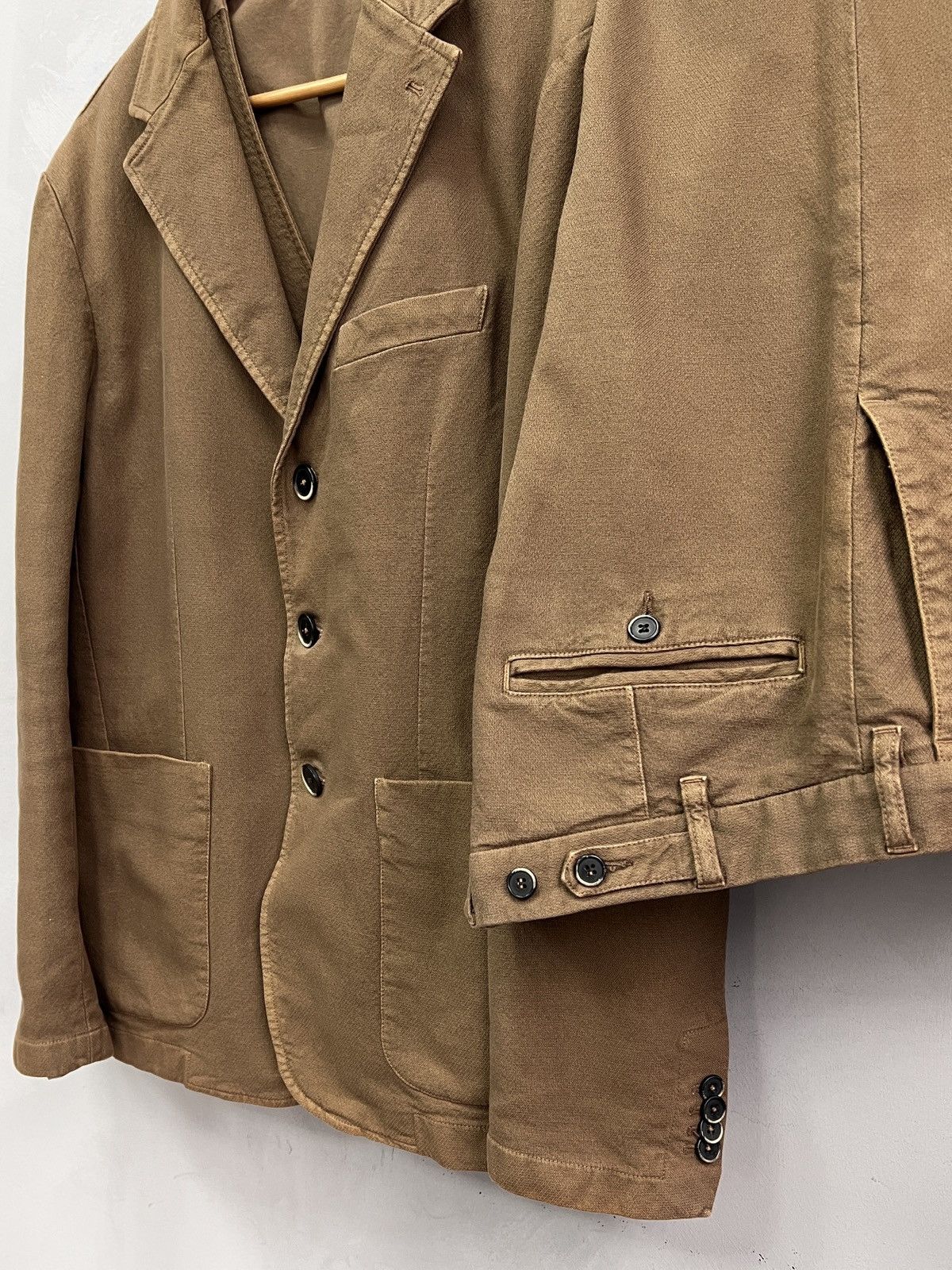 Barena Barena Brown cotton Suit three Made in Italy Size 52 Size 52R - 2 Thumbnail