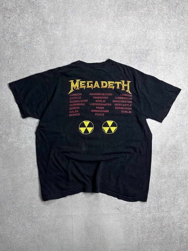 Faded Black 1990 Megadeth tour T-shirt
