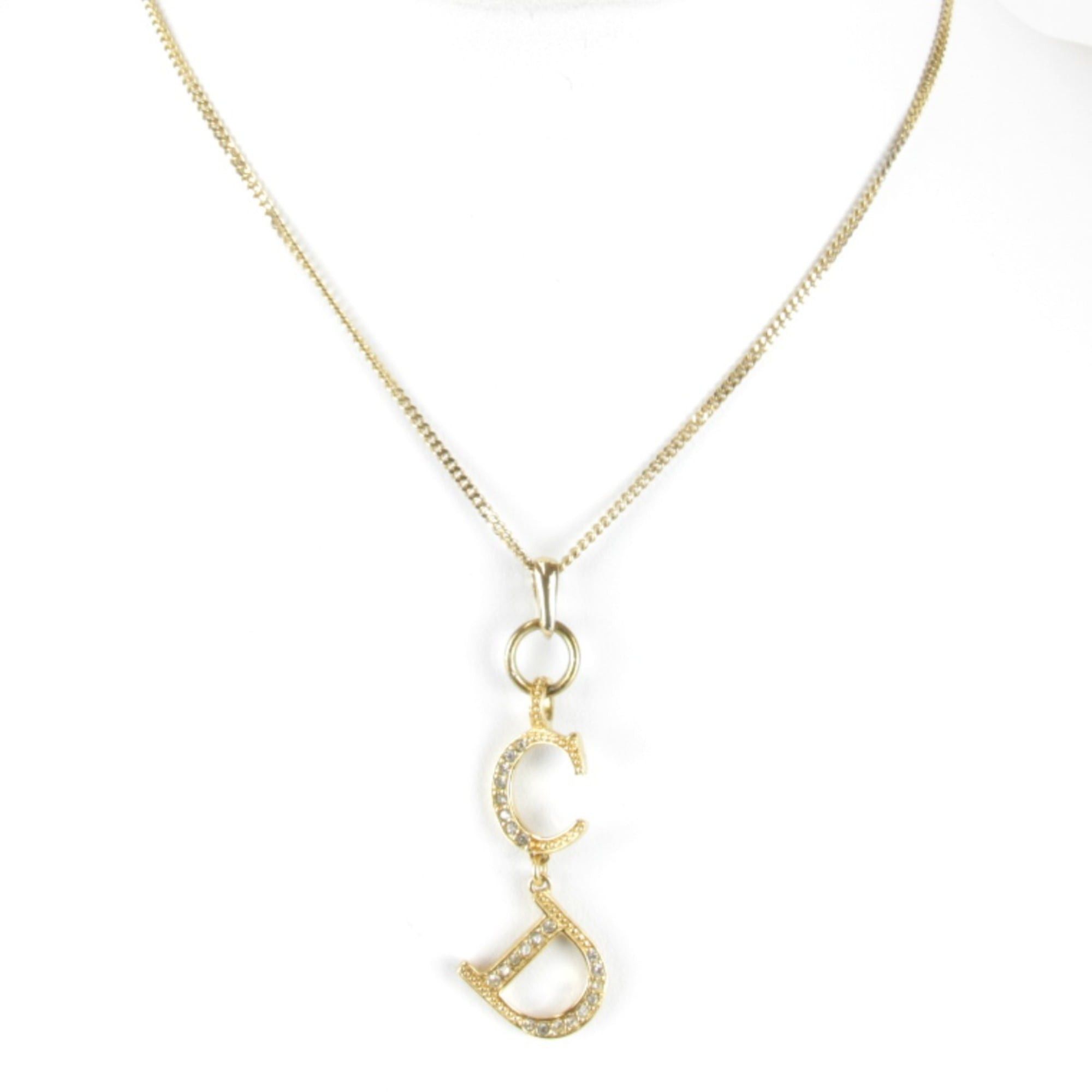 Dior Christian Dior necklace, metal, 5g, gold, women's pendant. Size ONE SIZE - 1 Thumbnail