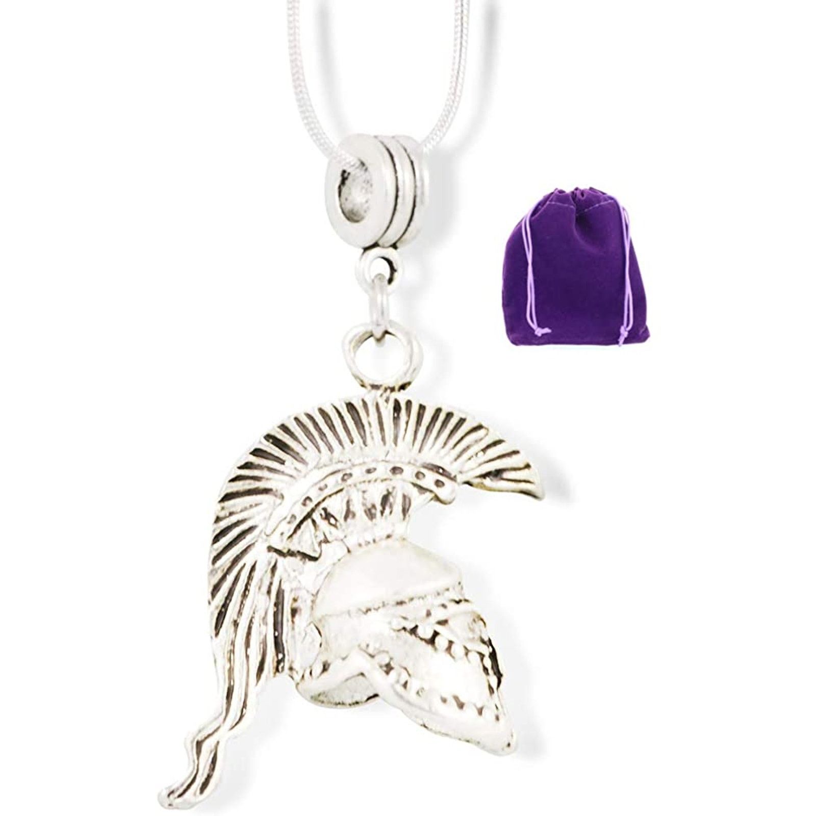 & Other Stories Trojan Helmet Charm Snake Chain Necklace Pendant Jewelry Size ONE SIZE - 1 Thumbnail