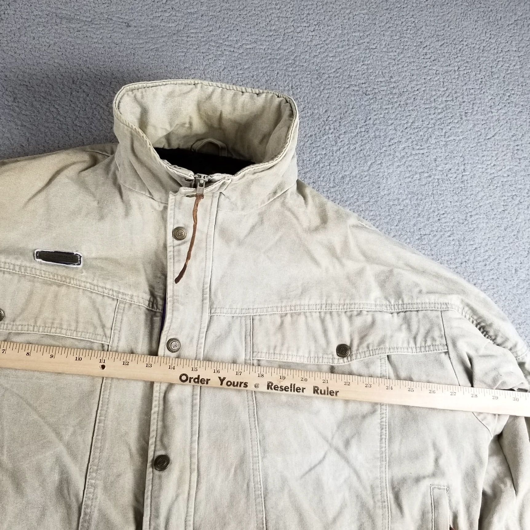 Vintage VINTAGE Columbia Work Jacket Coat - Canvas, Lined, Full Zip - Adult XL - Beige - 90s Aztec Western Hunting Style Men Size US XL / EU 56 / 4 - 5 Thumbnail