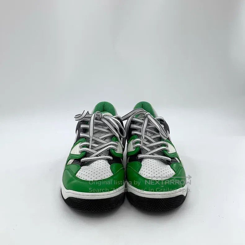 Gucci Gucci Green logo lace-up casual flat sneakers Size US 8.5 / IT 38.5 - 3 Thumbnail