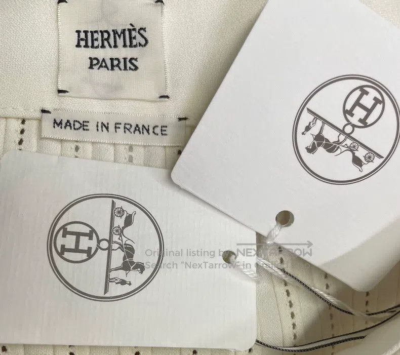 Hermes Hermes High-waisted A-line half-skirt, beige Size 42" / US 20 - 5 Thumbnail