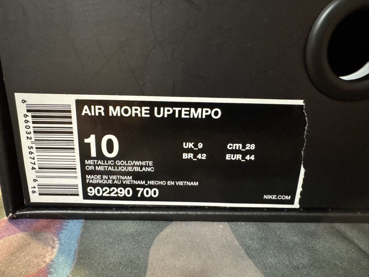 Nike SUPREME UPTEMPO Gold Size US 10 / EU 43 - 12 Thumbnail