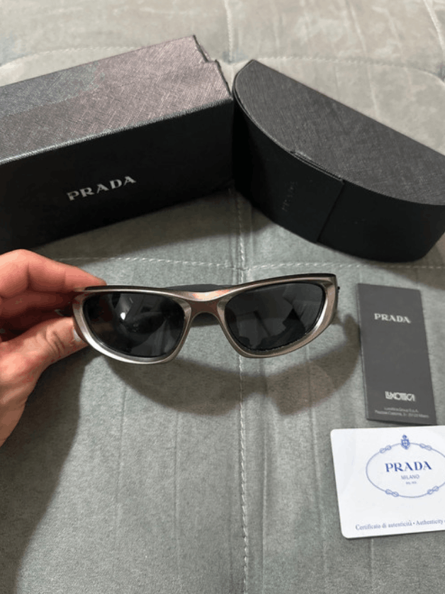 Prada PRADA Sunglasses Sport Red Tab Shield Mask Symbole Size ONE SIZE - 1 Thumbnail