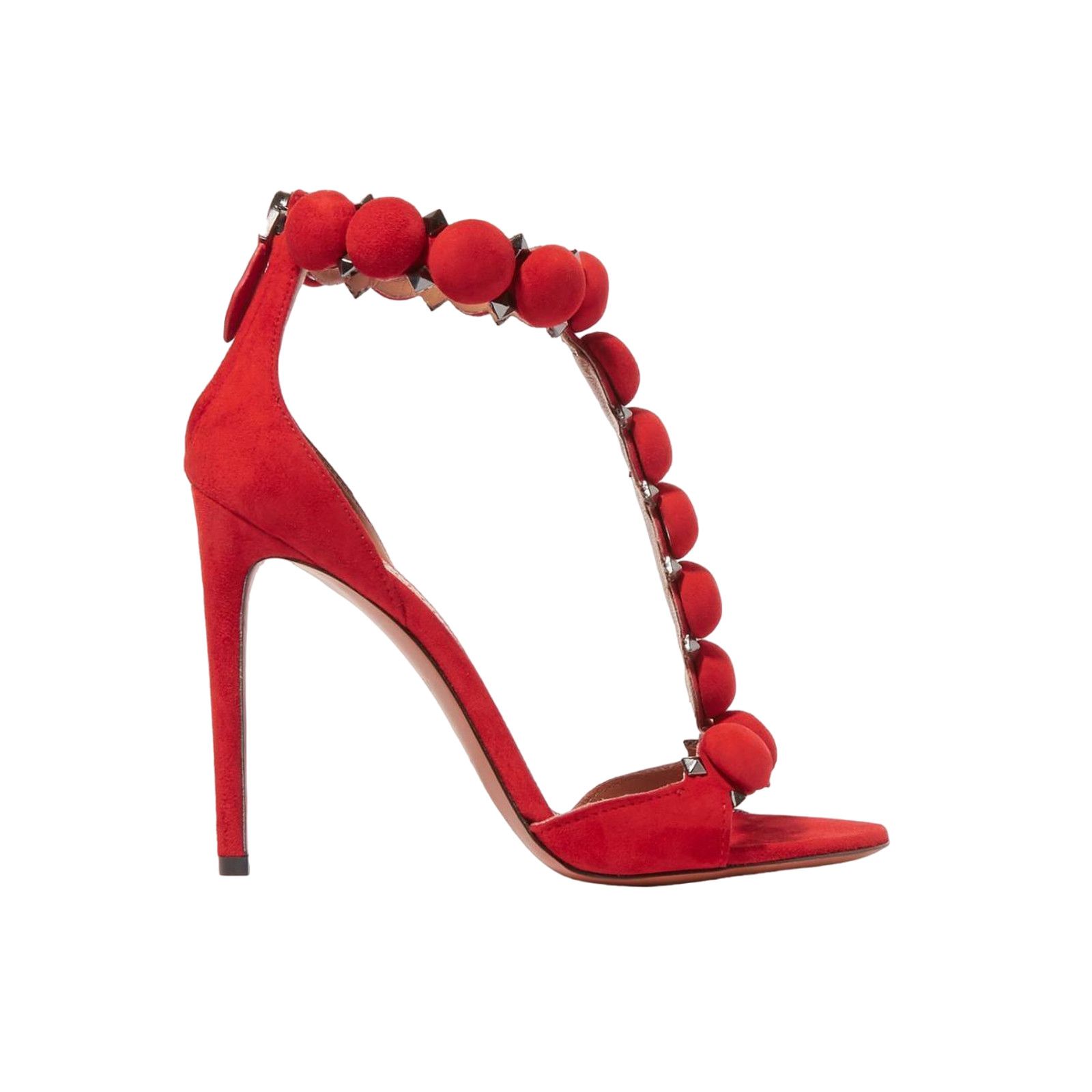 Alaia 110mm Grenadine Ankle T Strap Studded Sandal Heel Pump 35 Size US 5 / IT 35 - 1 Thumbnail