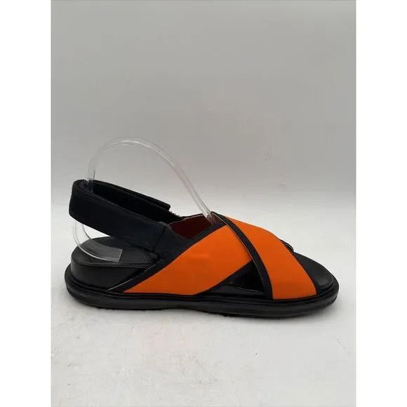 Marni o1y0225 Logo Sandals in Orange/Black Size US 11 / EU 44 - 2 Thumbnail