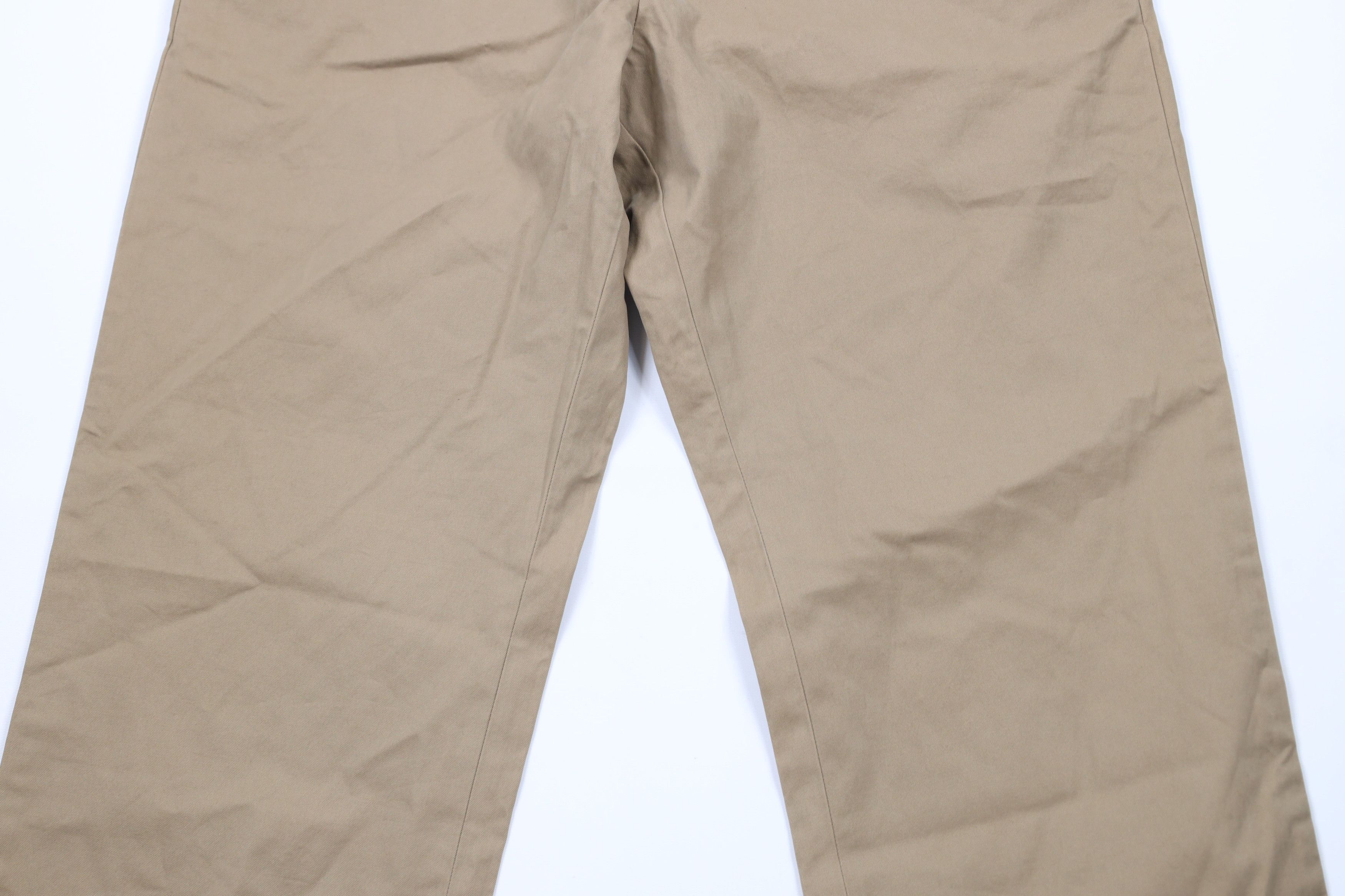 Banana Republic × Vintage New Banana Republic Relaxed Fit Wide Leg Chino Pants Brown Size US 35 - 3 Thumbnail