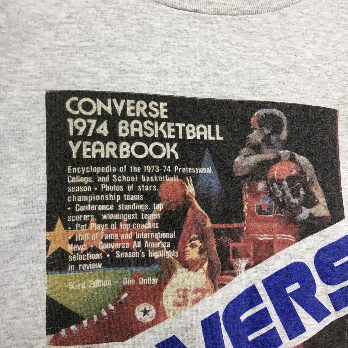 Converse × Vintage Vintage Converse 1974 Basketball Yearbook Tshirt Size US L / EU 52-54 / 3 - 3 Thumbnail