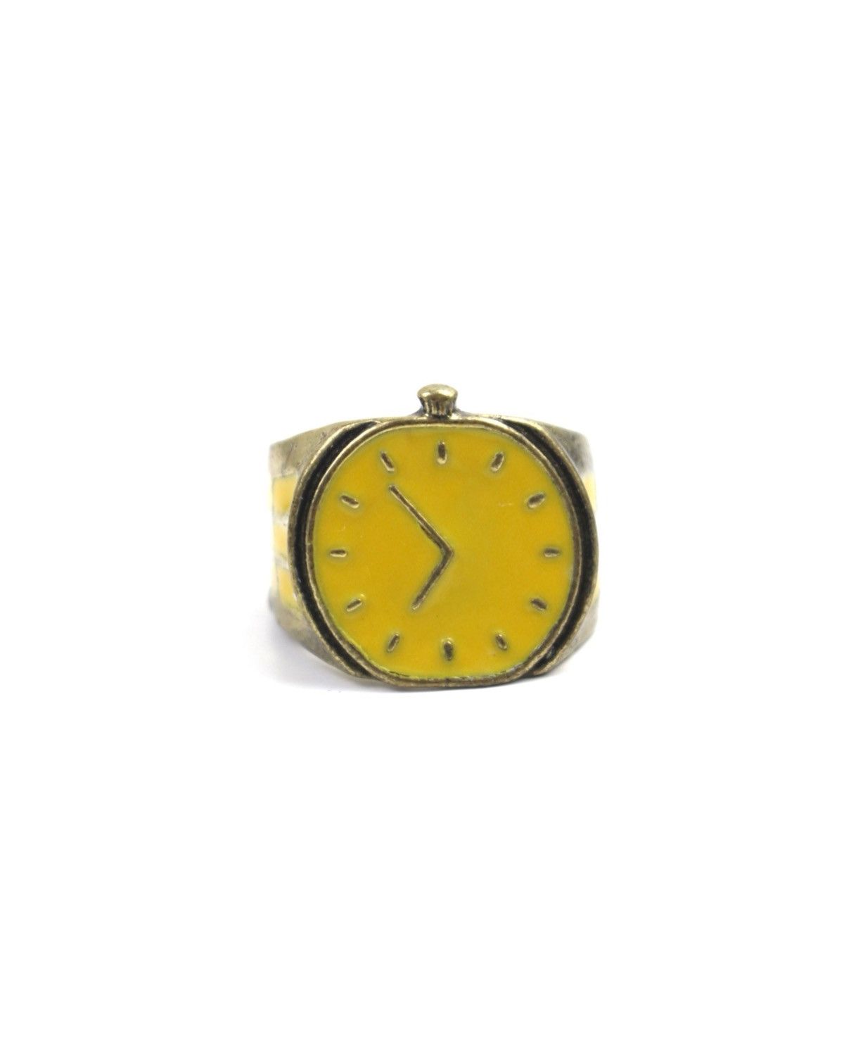 Vintage 2000S JAPANESE MADE YELLOW DIAL WATCH RING Size ONE SIZE - 3 Thumbnail