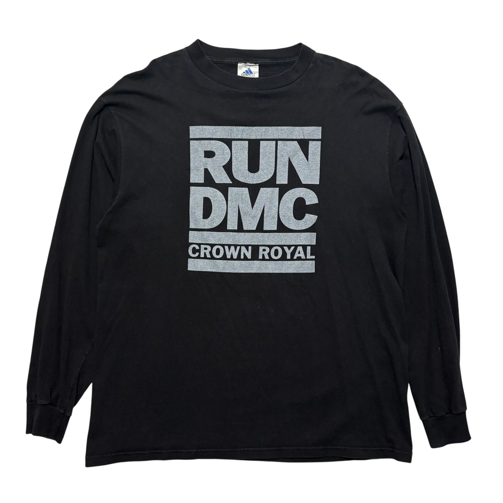 Adidas VTG 90s Adidas Run DMC Crown Royal Long Sleeve T-Shirt Black Size US XL / EU 56 / 4 - 1 Thumbnail