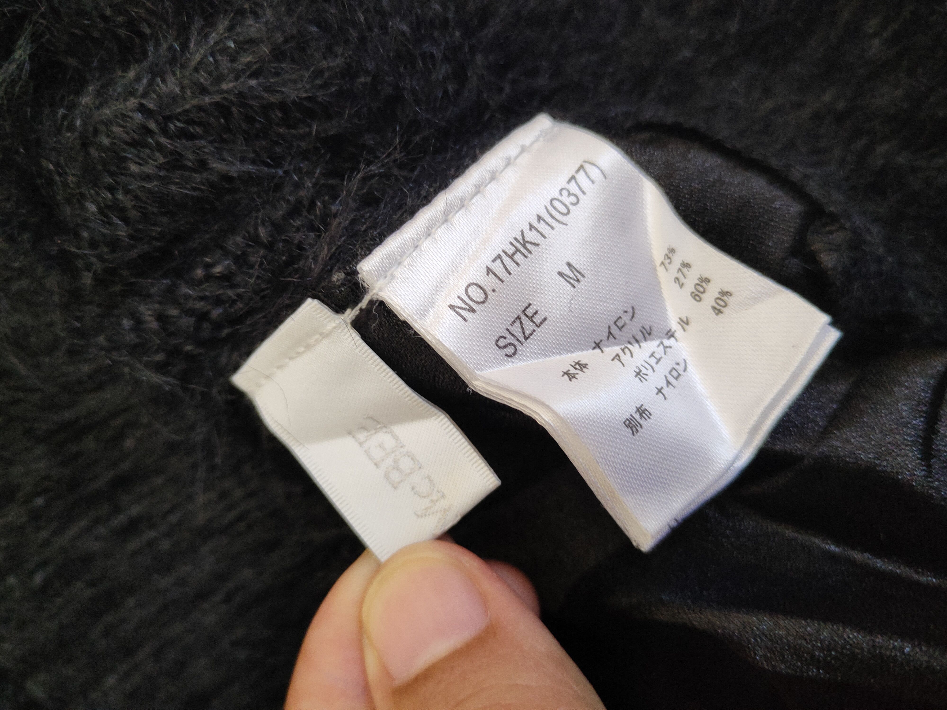 Japanese Brand DL Cecil McBee Black Fur Mohair Knitwear #46-546 Size M / US 6-8 / IT 42-44 - 11 Thumbnail