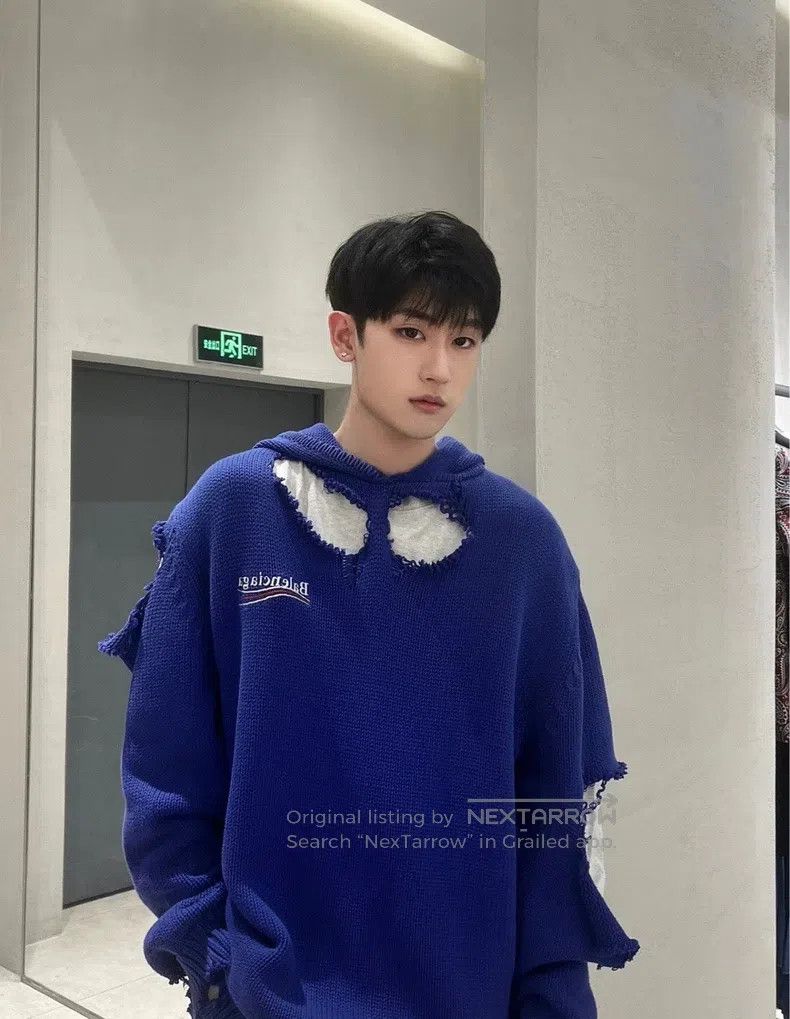 Balenciaga Balenciaga Faux Two-Piece Destroyed Cola Hoodie Size US M / EU 48-50 / 2 - 6 Thumbnail
