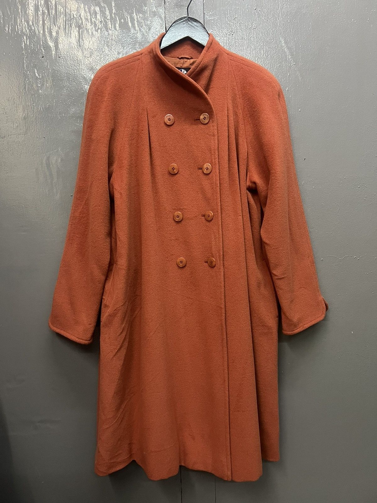 Karl Lagerfeld KARL LAGERFELD ORANGE WOOL LONG COAT Size XL / US 12-14 / IT 48-50 - 1 Thumbnail