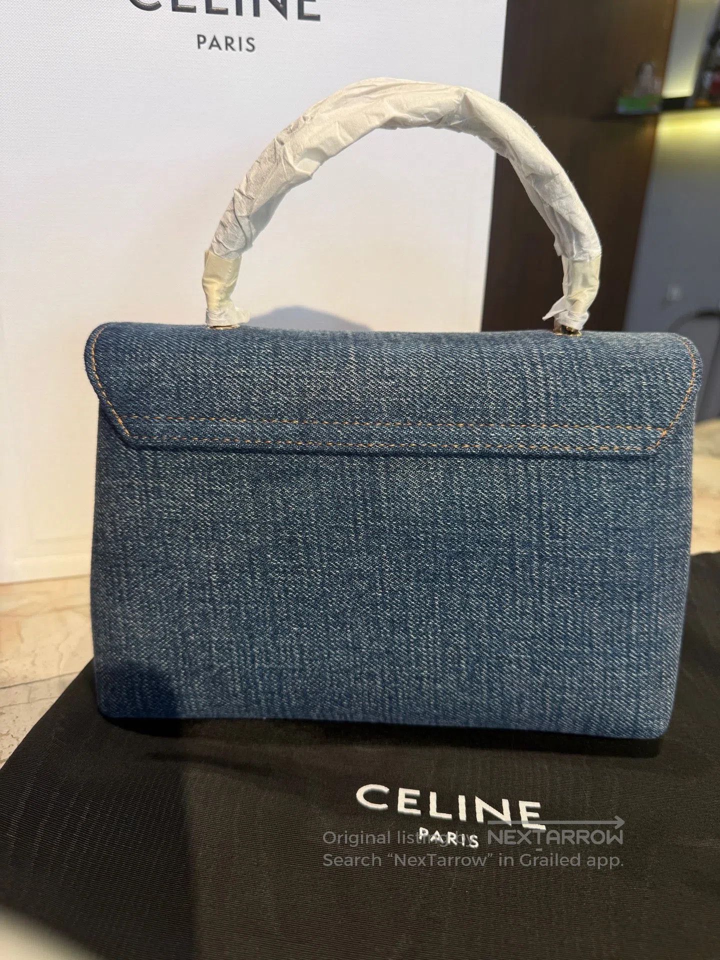 Celine CELINE TEEN NINO Denim Tote Bag. Size ONE SIZE - 3 Thumbnail