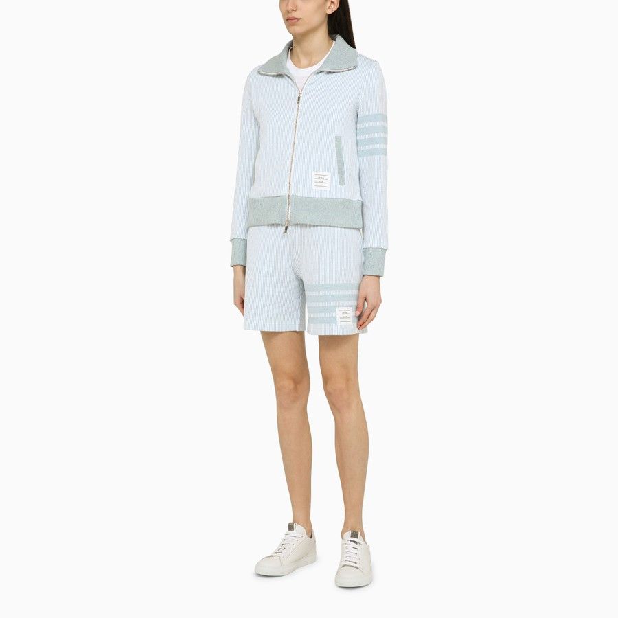 Thom Browne o1d2blof1024 Cotton Bermuda Short in Light Blue Size 27" / US 4 / IT 40 - 2 Thumbnail