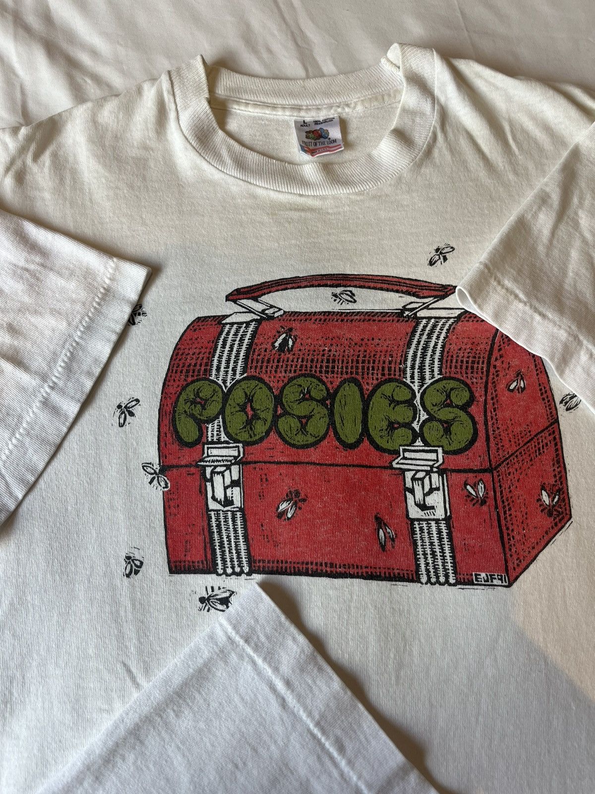 Vintage Vtg POSIES RedBag Parody SUB POP Logo 90’s Tshirt Size US L / EU 52-54 / 3 - 7 Thumbnail