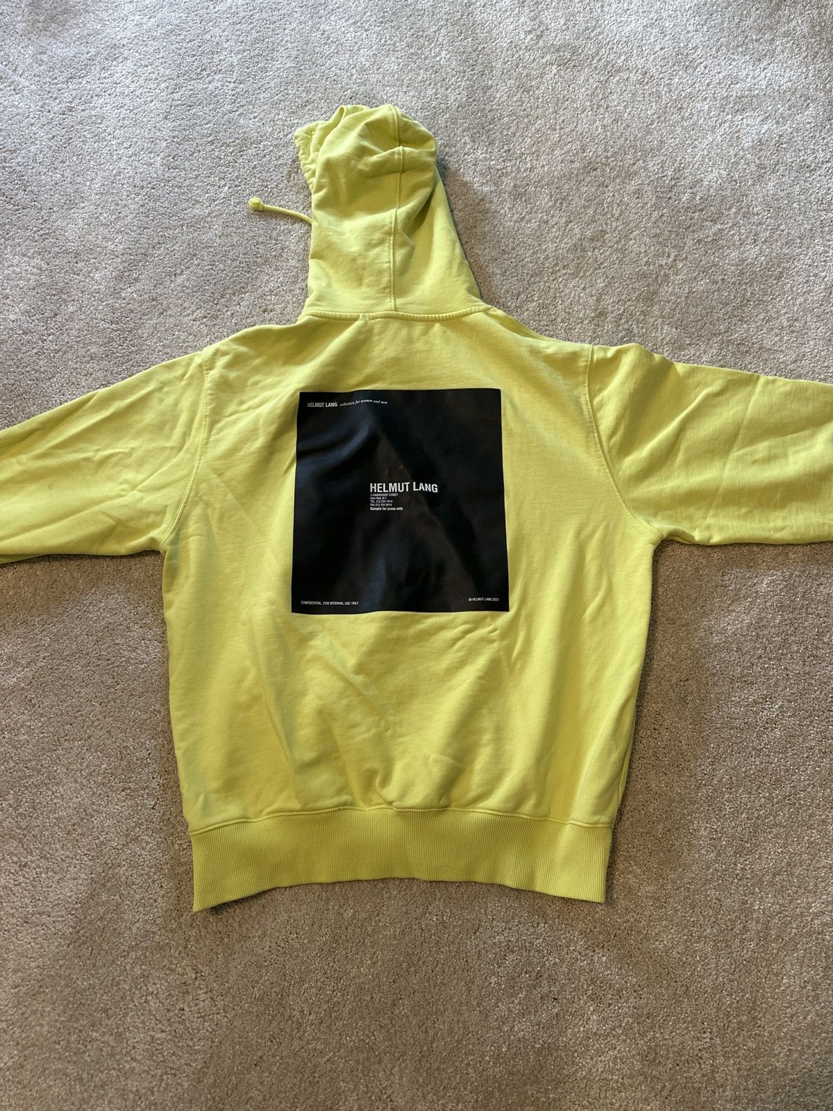 Helmut Lang Helmut Lang Neon green / yellow Box Logo Hoodie Size US L / EU 52-54 / 3 - 2 Thumbnail